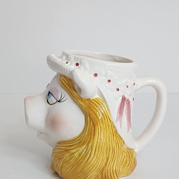 Vintage "Miss Piggy" Muppet 3D ceramic coffee mug Jim Henson - Picture 5 of 8